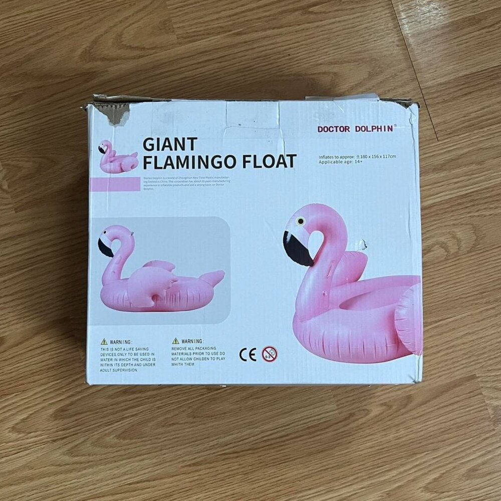 🦩 Doctor Dolphin Inflatable Flamingo Pink Floatie! For Children and Adults🦩